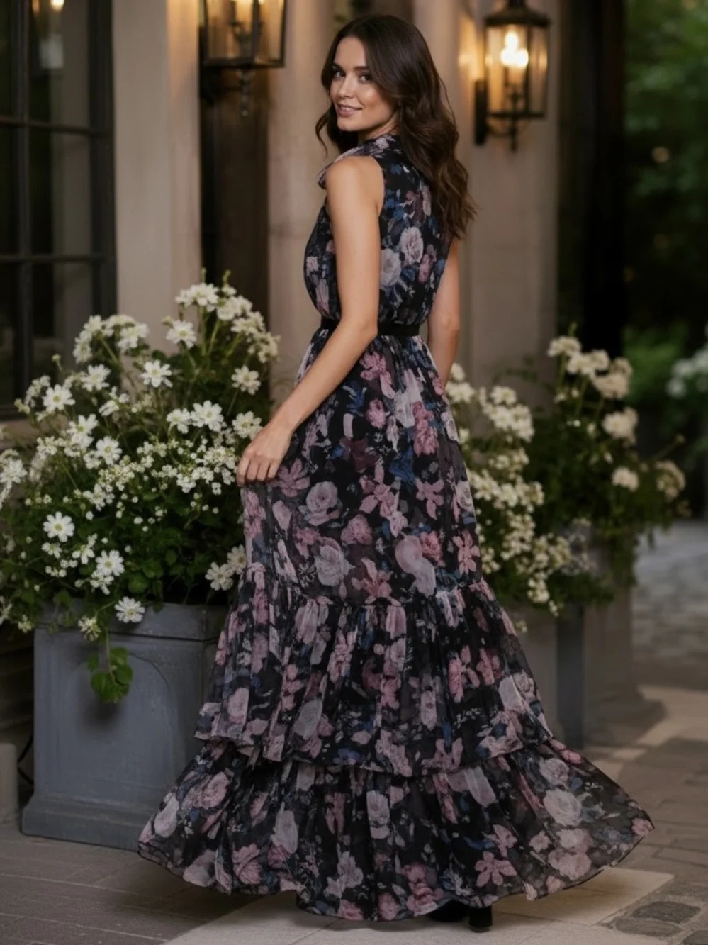 NWT ERDEM Natalina One-sleeve Silk-voile Floral Gown in Pink Dust Bouquet Sz 6 - Picture 3 of 17